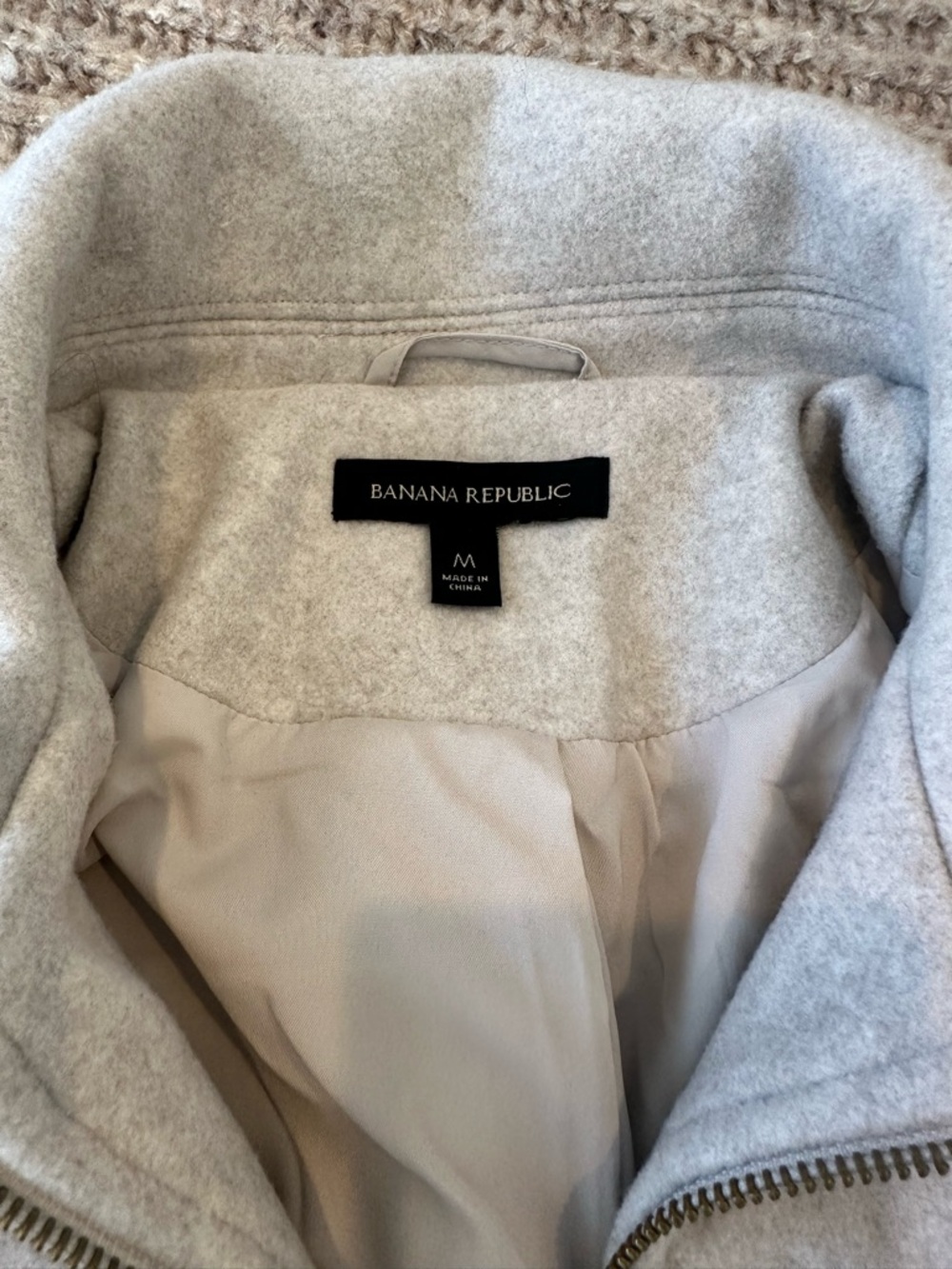 Banana Republic Light Gray Women's Wool-Blend Jacket - Picture 3 of 9
